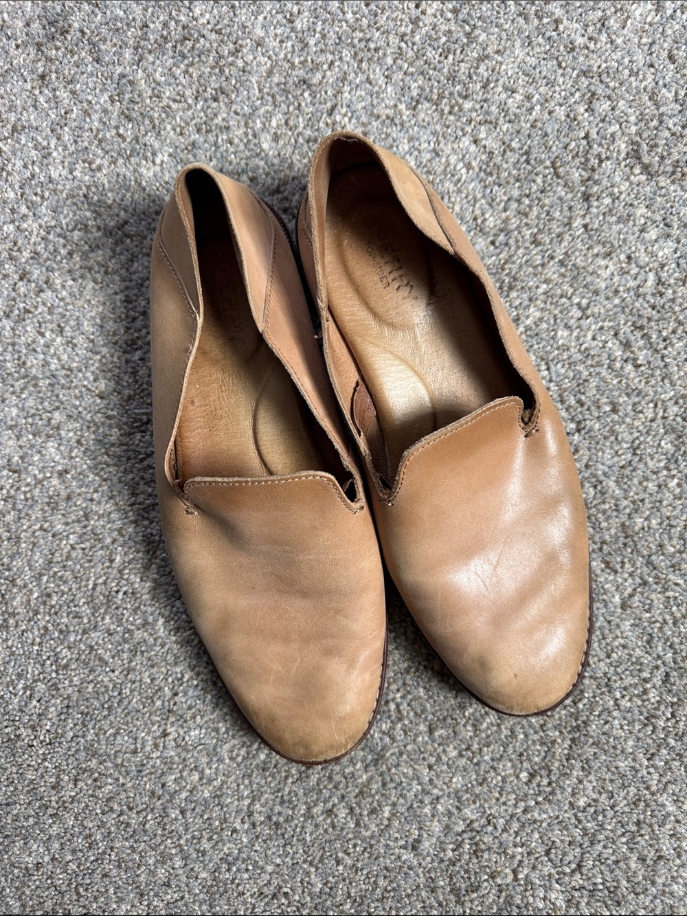 Sperry Tan Leather Slip-On Women's Loafers